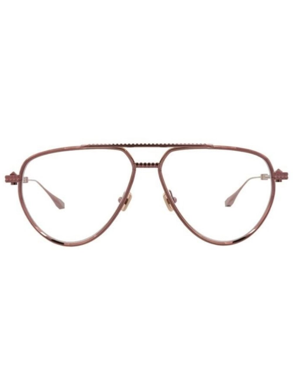 New Valentino Unisex Aviator Brown Brown Transparent Fashion Designer Eyeglasses